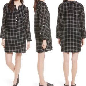 Black Gingham shift dress with pockets